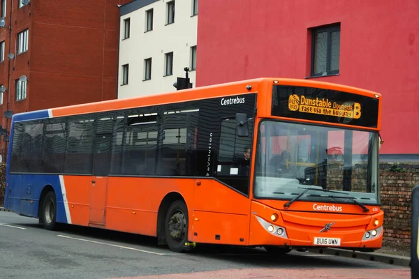 stock image Luton Central Bus Station at Main Railway Station of Downtown Luton City of England Great Britain