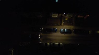 Aydınlanmış Şehrin Yüksek Açı Görüntüsü