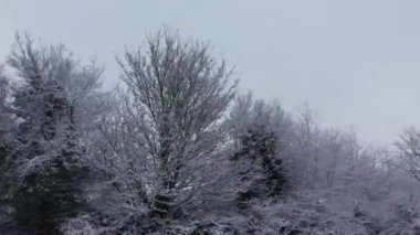 Kar düştükten sonra güzel İngiliz şehrinin yüksek açılı görüntüleri