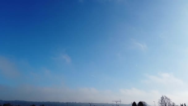 Beautiful Blue Sky Sunny Day Czech City — Stock video