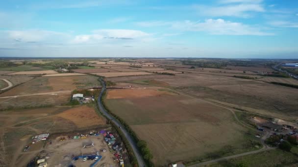 Melhor Vista Aérea Paisagem Mais Bonita Campo Britânico Inglaterra Reino — Vídeo de Stock