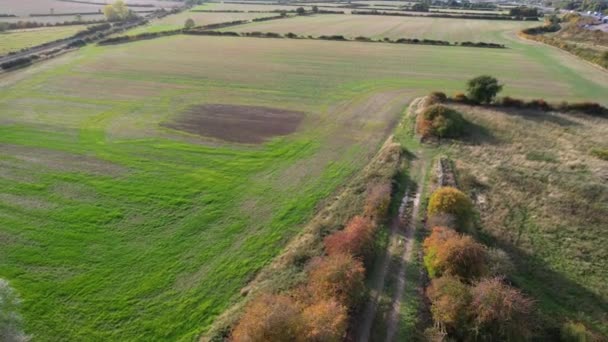 Najlepszy Widok Lotu Ptaka Najpiękniejszego Krajobrazu Brytyjskiej Wsi Anglii — Wideo stockowe
