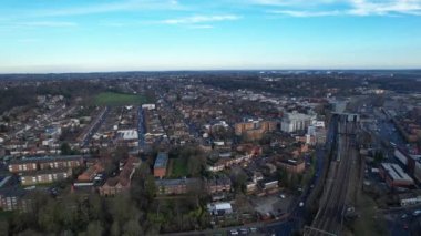 İngiltere, ENGLAND, LUTON - 22ND APRIL, 2023: Luton Town Centre 's Buildings and City View' in Hava Görüntüsü