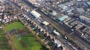 İngiltere, ENGLAND, LUTON - 22ND APRIL, 2023: Luton Town Centre 's Buildings and City View' in Hava Görüntüsü