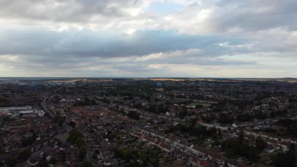 Повітряні Кадри Допомогою Дрона Високим Кутом Огляду London Luton City — стокове відео
