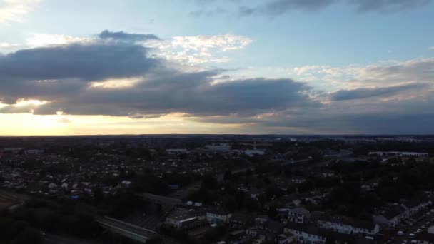 Imagens Aéreas Por Drone Vista Alto Ângulo Londres Luton City — Vídeo de Stock