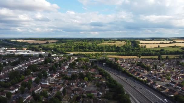 Aerial Footage Drone High Angle View London Luton City England — Αρχείο Βίντεο