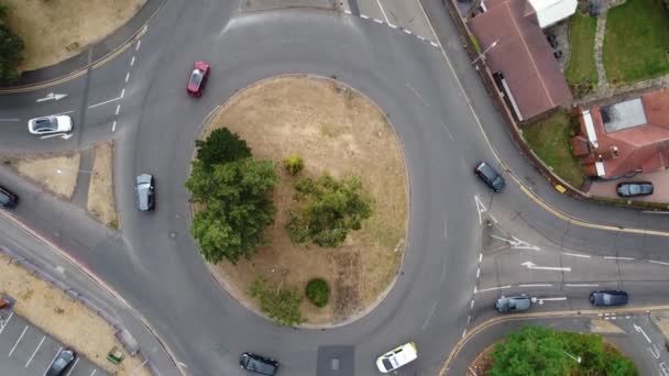 Luchtbeelden Door Drone Hoge Hoek Uitzicht Van Londen Luton City — Stockvideo