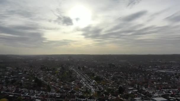 Nagranie Luton City England Nagranie Kamery Drone Zrobiono Pod Wysokim — Wideo stockowe