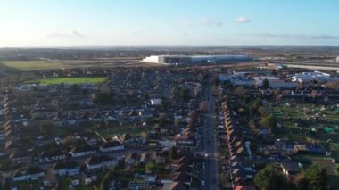 İngilizce, İHA Kamerası, Hava Görüntüleme Konutları Yüksek Açı Görünümü  