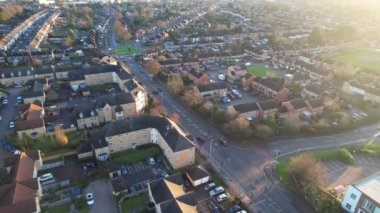 İngilizce, İHA Kamerası, Hava Görüntüleme Konutları Yüksek Açı Görünümü  