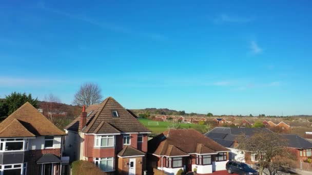 Vista Aérea Centro Cidade Edifícios Luton Town England Reino Unido — Vídeo de Stock