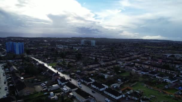 Rüzgarlı Bir Günde Hava Şehri Görünümü — Stok video