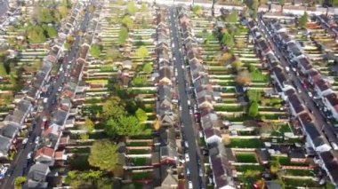 İngilizce, İHA Kamerası, Hava Görüntüleme Konutları Yüksek Açı Görünümü  