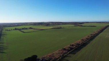 İngiltere 'nin İngiliz Kırsalının Güzel Manzarası Hava Manzarası