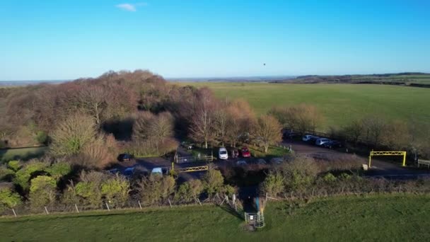 英国乡村美景的空中景观 英国乡村美景 — 图库视频影像