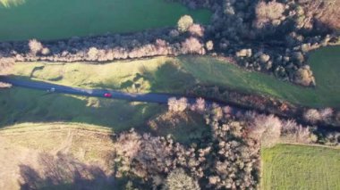 İngiltere 'nin İngiliz Kırsalının Güzel Manzarası Hava Manzarası