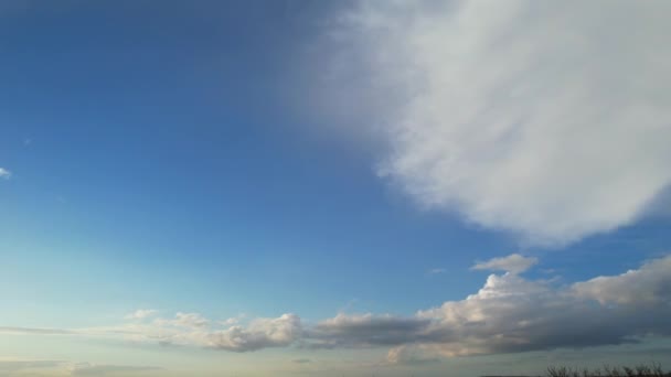 Vista Alto Angolo Del Cielo Blu Dei Colori Delle Nuvole — Video Stock