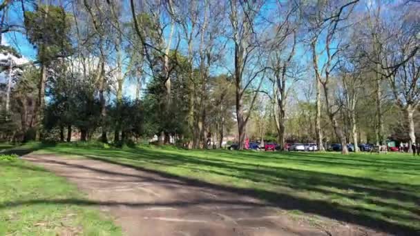 Hög Vinkel Antenn Bilder Wardown Public Park Varm Solig Dag — Stockvideo