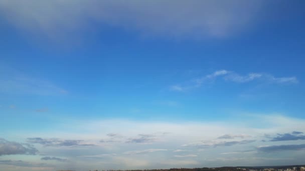 Vista Alto Angolo Del Cielo Blu Dei Colori Delle Nuvole — Video Stock