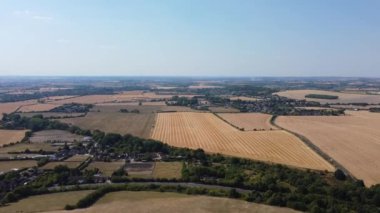 İngiltere 'nin İngiliz Kırsalının En Güzel Manzarasının Hava Manzarası