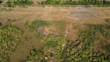 İngiltere 'nin İngiliz Kırsalının En Güzel Manzarasının Hava Manzarası