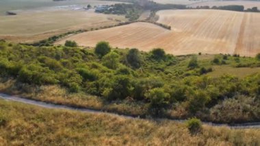 İngiltere 'nin İngiliz Kırsalının En Güzel Manzarasının Hava Manzarası
