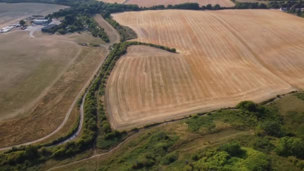 Vista Aérea Paisagem Mais Bonita Campo Britânico Inglaterra Reino Unido — Vídeo de Stock