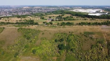 İngiltere 'nin İngiliz Kırsalının En Güzel Manzarasının Hava Manzarası