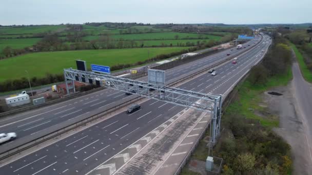 England 9Th April 2023 High Angle View British Motorways Highways — Stock Video