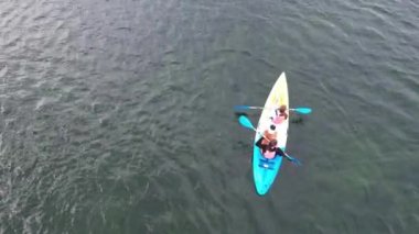 İngiltere, İngiltere, MILTON KEYNES - 09 Nisan 2023: İngiltere Milton Keynes City 'deki Willen Lake Park' ın Görkemli Hava Görüntüsü. Görüntü İHA 'nın Kamerasıyla kaydedildi.