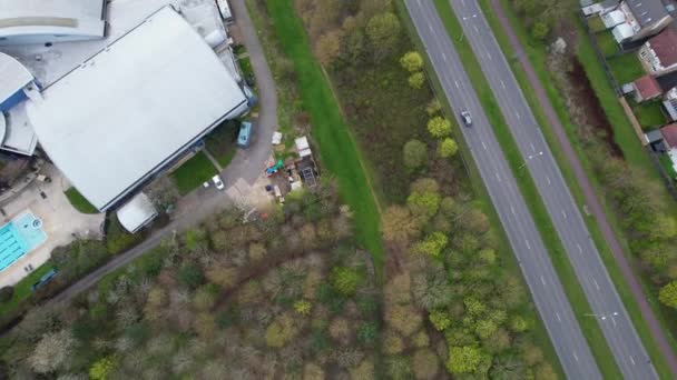 England Milton Keynes April 2023 Wunderschöne Luftaufnahme Des Willen Lake — Stockvideo