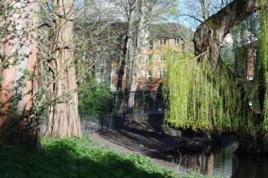  Wardown Park 'ın Güzel Manzarası, Luton, İngiltere