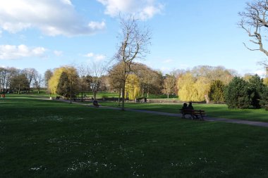  Wardown Park 'ın Güzel Manzarası, Luton, İngiltere