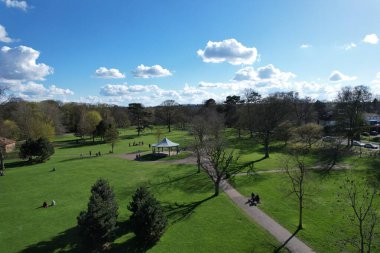  Wardown Park 'ın Güzel Manzarası, Luton, İngiltere