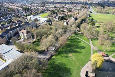 Wardown Park 'ın Güzel Manzarası, Luton, İngiltere