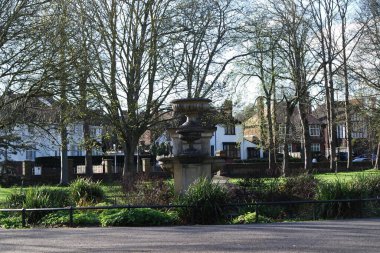  Wardown Park 'ın Güzel Manzarası, Luton, İngiltere