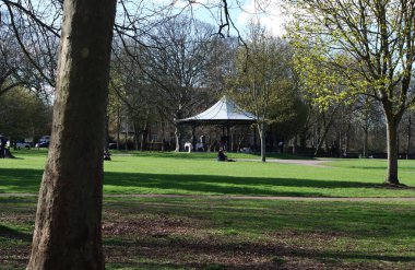  Wardown Park 'ın Güzel Manzarası, Luton, İngiltere