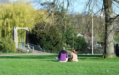  Wardown Park 'ın Güzel Manzarası, Luton, İngiltere
