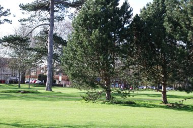  Wardown Park 'ın Güzel Manzarası, Luton, İngiltere