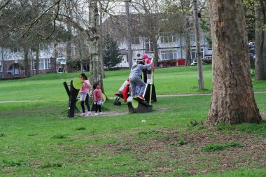  Wardown Park 'ın Güzel Manzarası, Luton, İngiltere