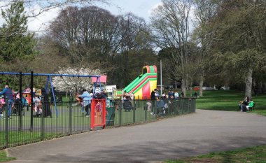  Wardown Park 'ın Güzel Manzarası, Luton, İngiltere