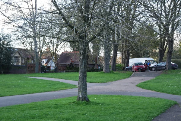  Wardown Park 'ın Güzel Manzarası, Luton, İngiltere