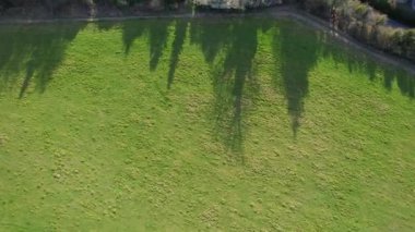 İngiliz Kırsal Bölgesinin Yüksek Açılı Görüntüleri Sharpenhoe Alkışlayıcıları Bedfordshire İngiltere, Tepelerin Turistik Noktası ve İngiliz Çiftlikleri