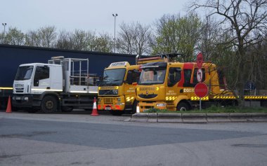 Moskova, Rusya-Mayıs, 2018: Fuar bölgesinin caddesi..