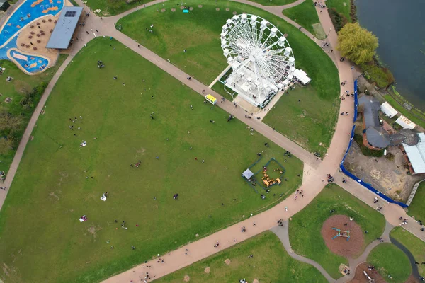 Aerial View Willen Lake Park Milton Keynes Anglia — Stock Fotó