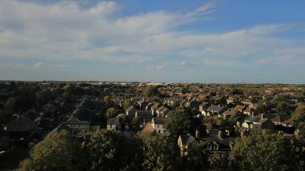 Luchtfoto Van Huntingdon Stad Engeland Engeland Groot Brittannië — Stockfoto