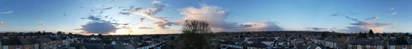 Splendida Vista Alto Angolo Delle Nuvole Durante Tramonto Sull Inghilterra — Foto Stock