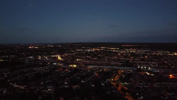 Imágenes Aéreas Luton City England Reino Unido Durante Amanecer — Vídeos de Stock