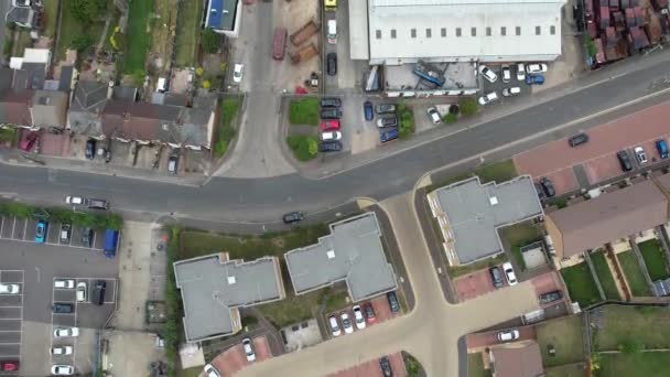 High Angle Drone Footage Van Luton Town England Tijdens Bewolkte — Stockvideo